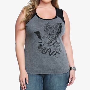 Torrid Eagle Sleeveless Raglan Tee * Size 2
